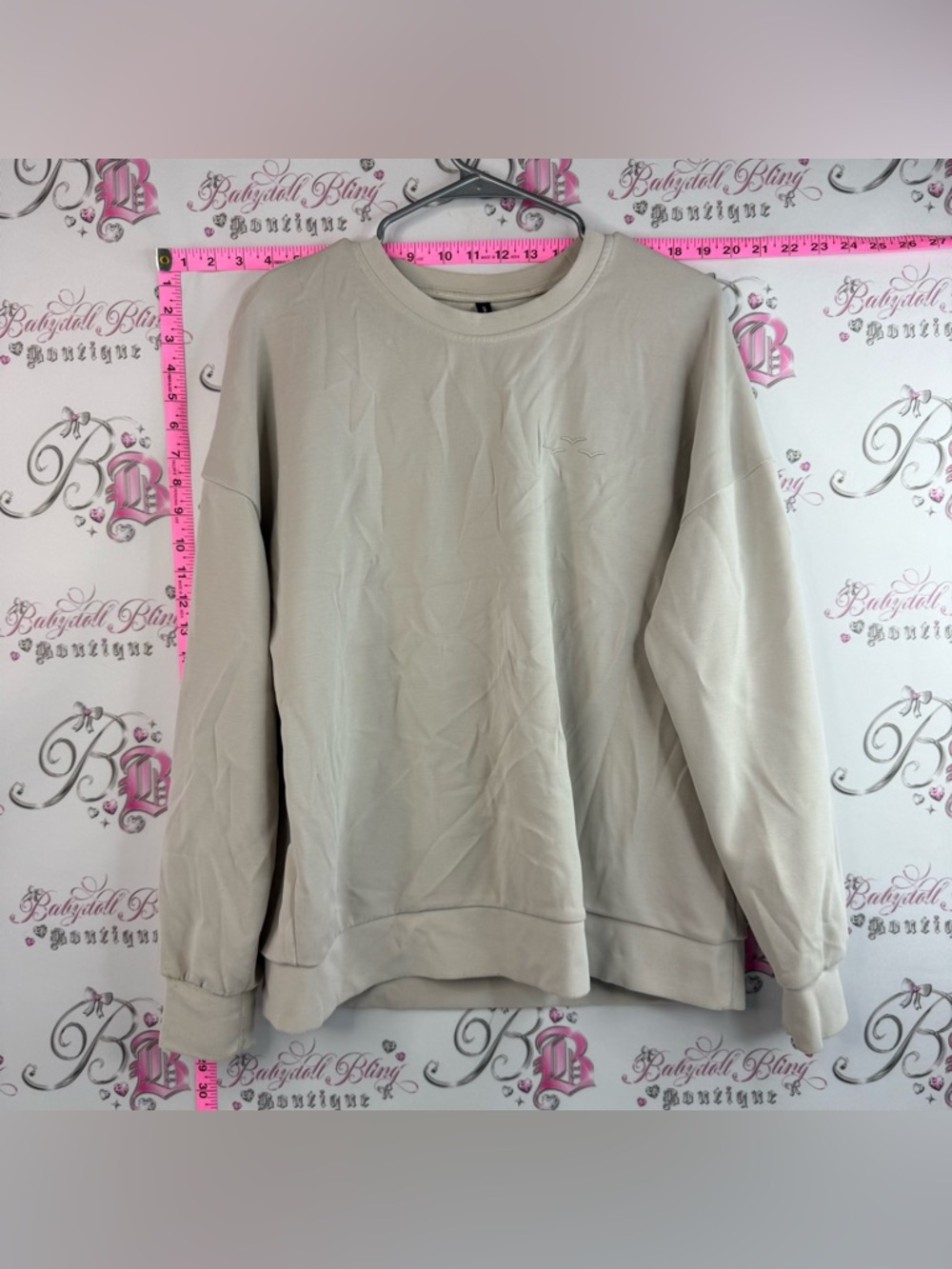 Lazy pants sweater very soft Classic Men's Crewneck Sweatshirt in Light Beige